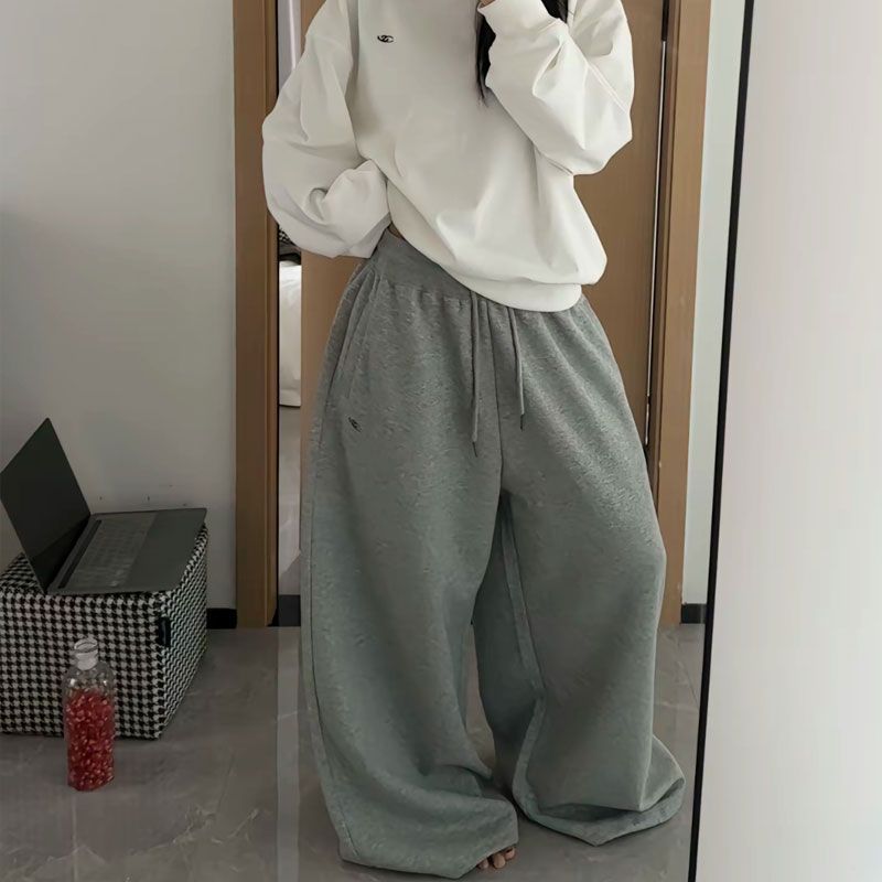 Wide Leg Drawstring Sweatpants for Women - Manuela