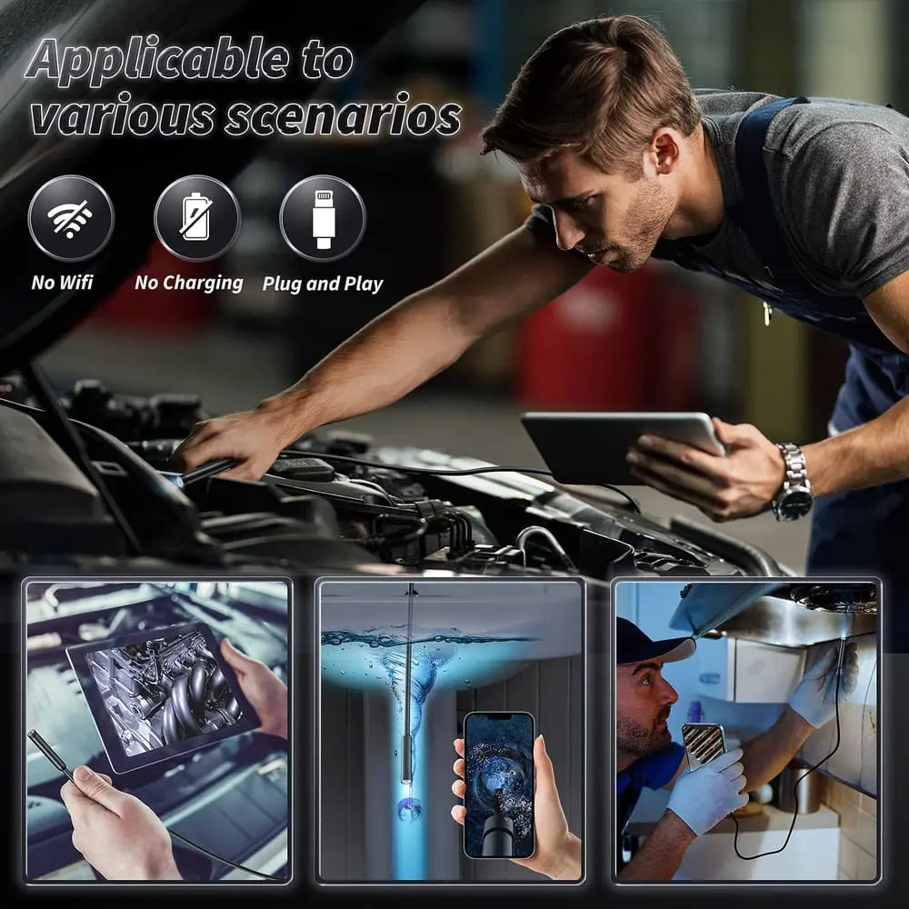 5m Cable Inspection Camera with Endoscope Functionality for Mobile Devices