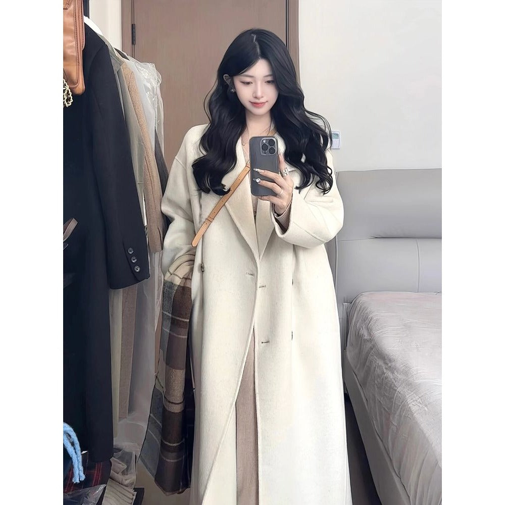 Long Wool Blend Overcoat for Women - Camilla