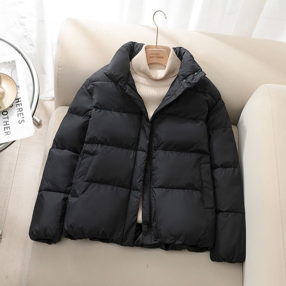 Puffer Jacket with High Collar for Women - Leandra
