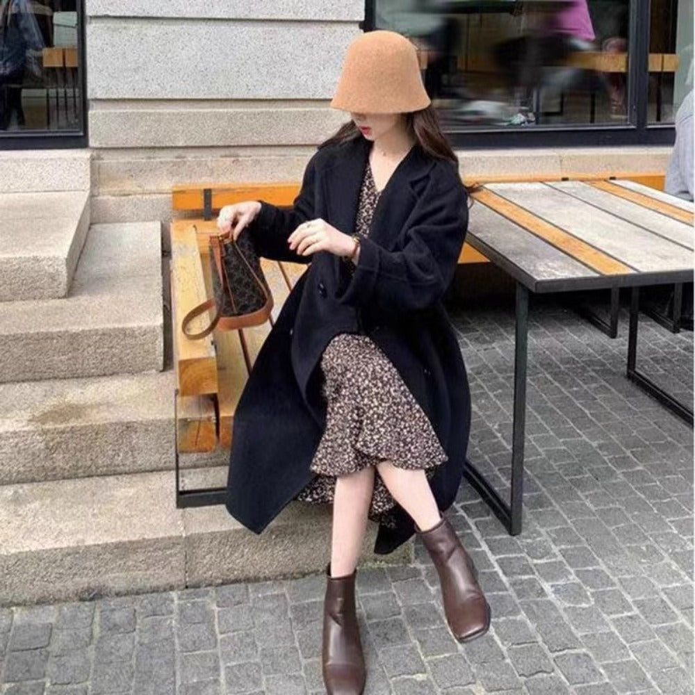 Long Wool Blend Overcoat for Women - Camilla