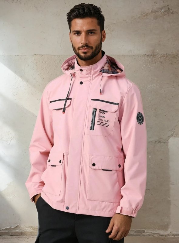 Men's Large Pockets Jacket | Hooded