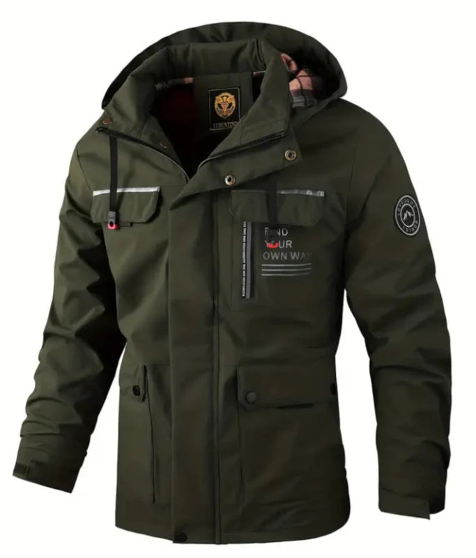 Men's Large Pockets Jacket | Hooded