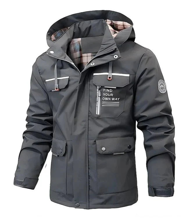 Men's Large Pockets Jacket | Hooded