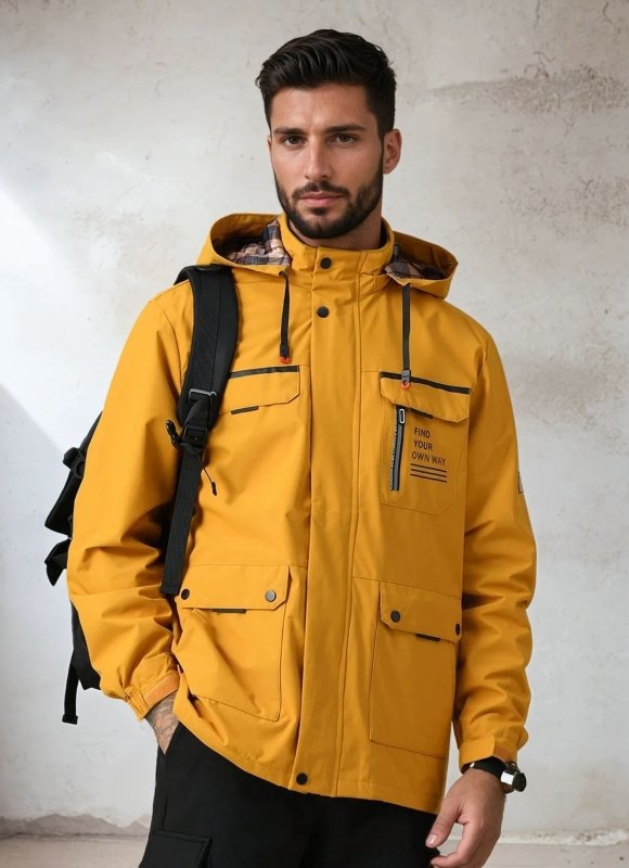 Men's Large Pockets Jacket | Hooded
