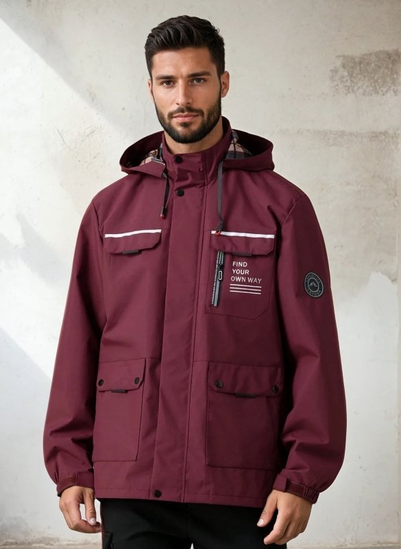 Men's Large Pockets Jacket | Hooded