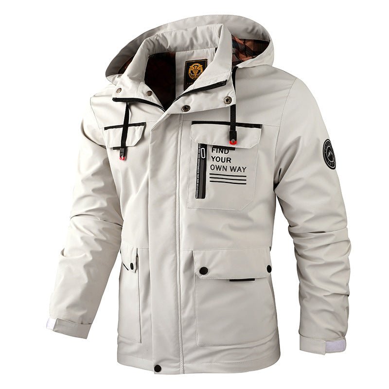 Men's Large Pockets Jacket | Hooded