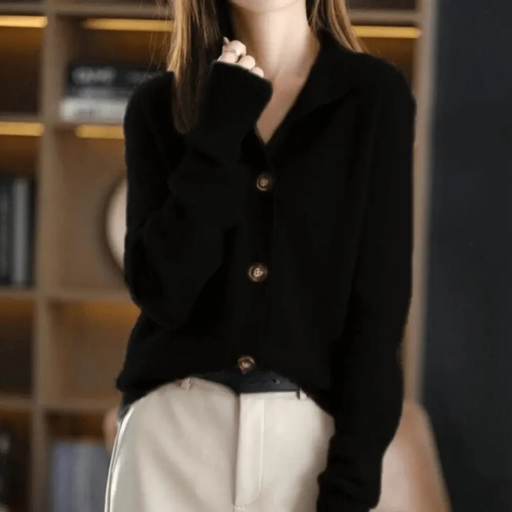 Women's Stand Collar Cardigan | Leisure