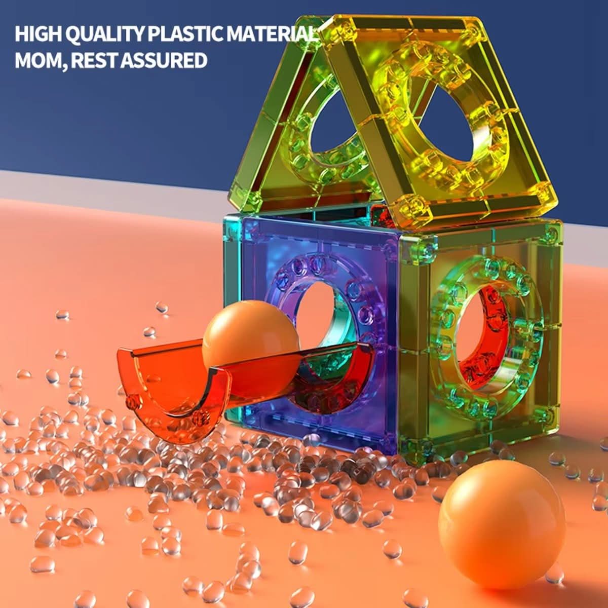 Magnetic Building Blocks for Creative 3D Construction and Learning Fun for Ages 2 and Up