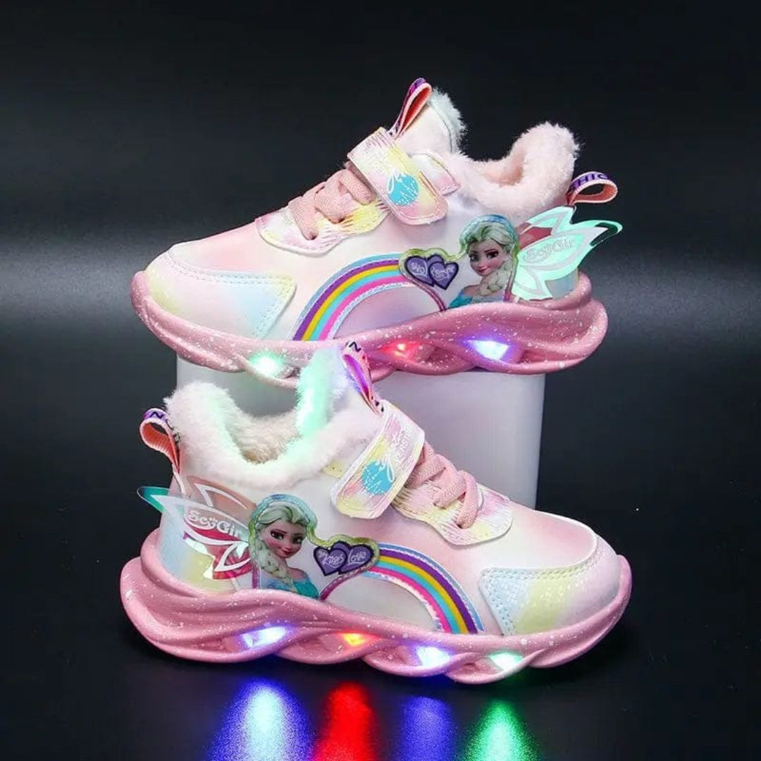 Light-Up Princess Sneakers for Kids with LED Design