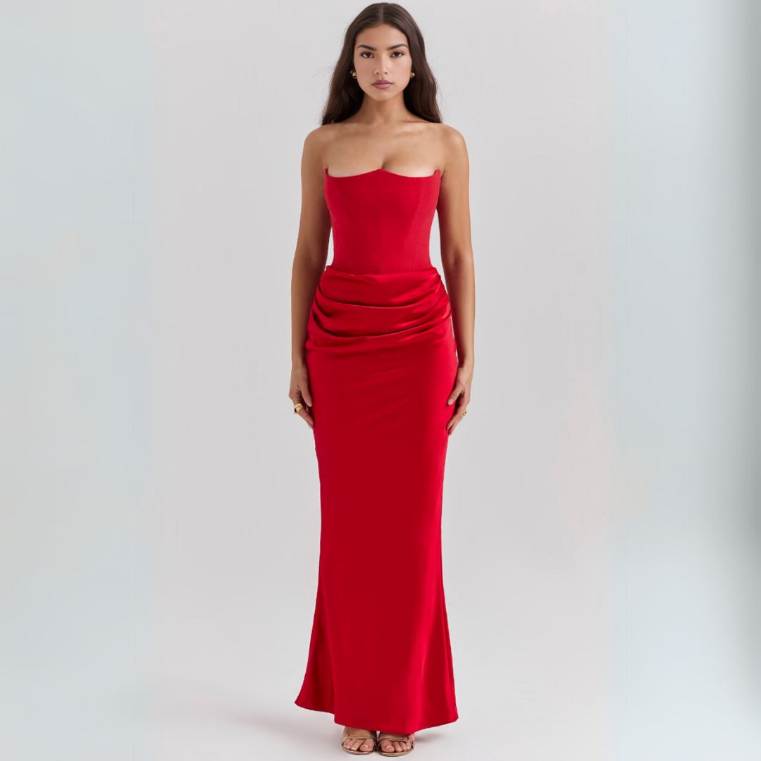 Party Strapless Dress | Maxi