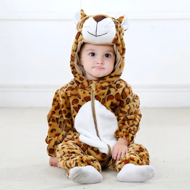 Baby Romper | Fleece Overall | Animal Onesie