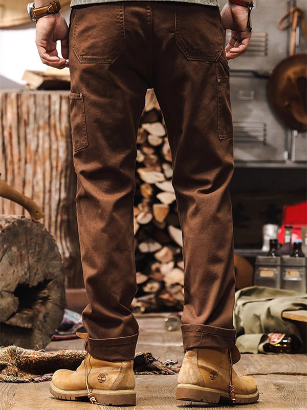 Men's Straight Cargo Trousers | Retro