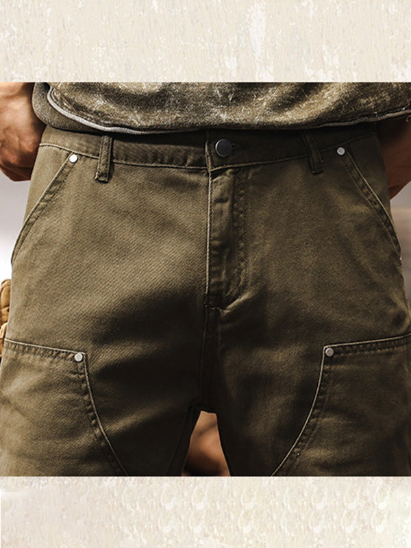 Men's Straight Cargo Trousers | Retro