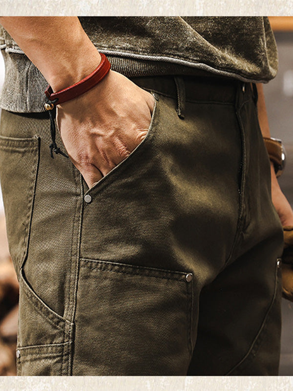 Men's Straight Cargo Trousers | Retro