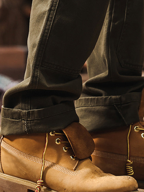 Men's Straight Cargo Trousers | Retro