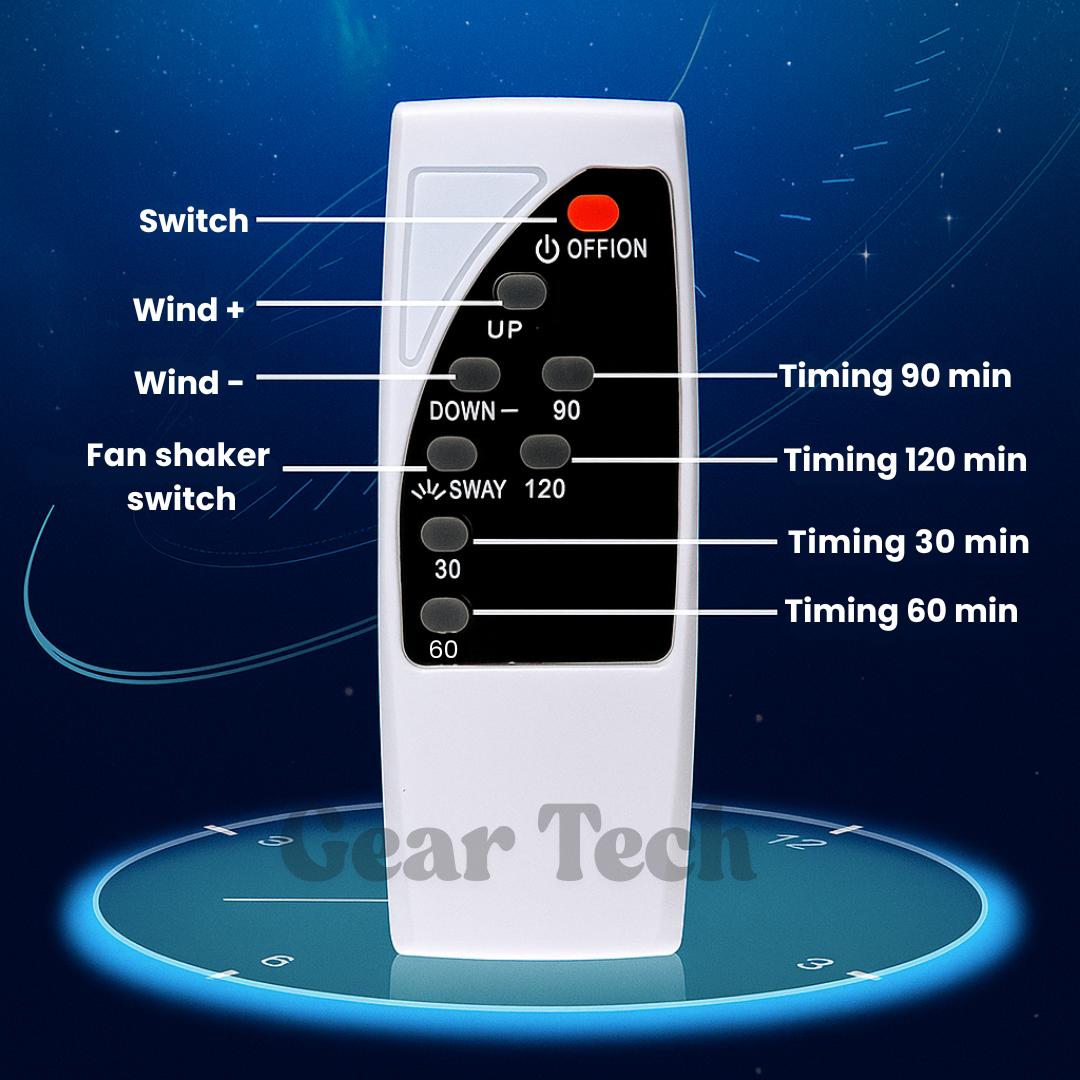 16-Inch Bladeless Fan with Remote - UK Designed