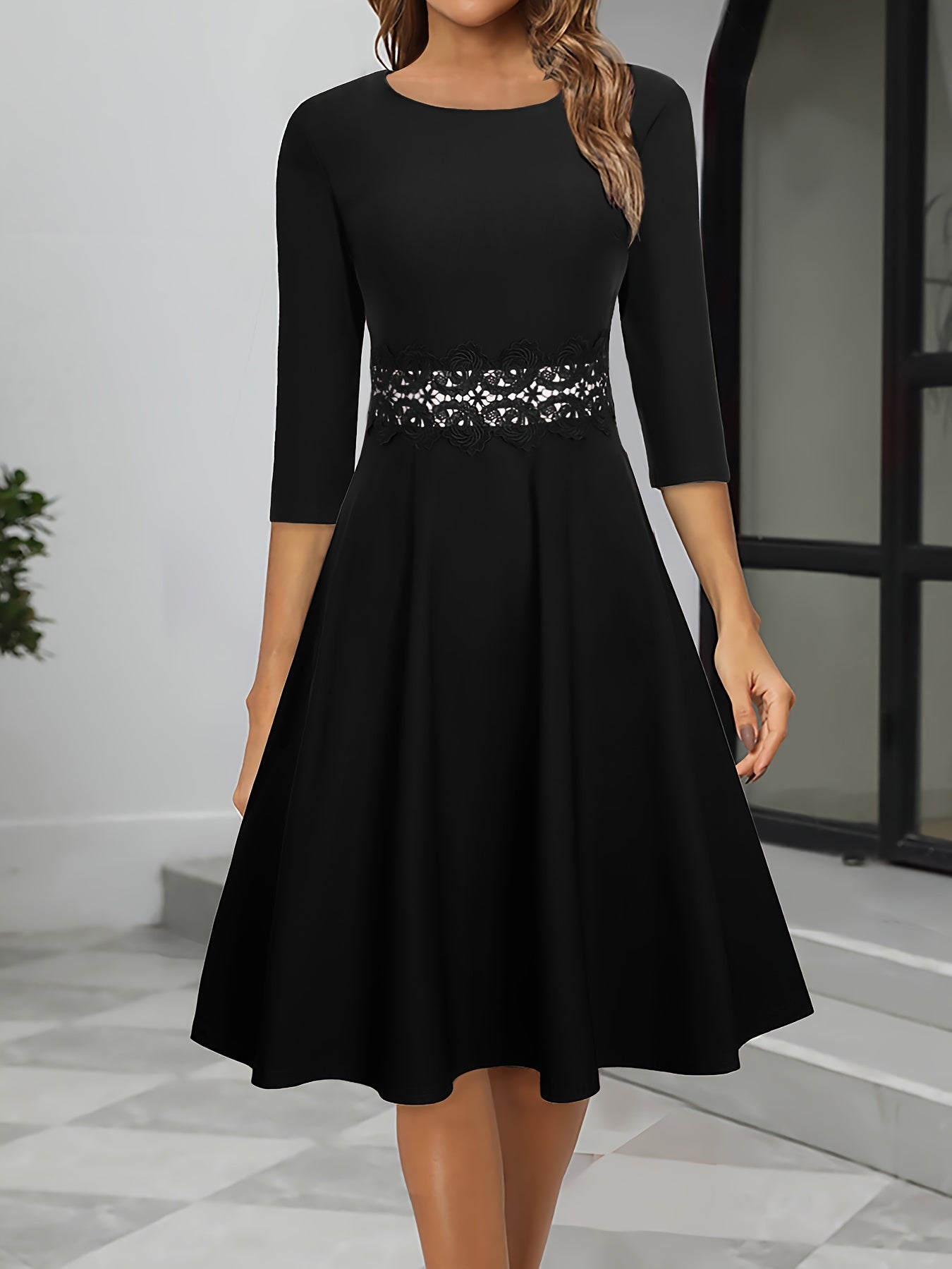 Elegant Midi Evening Dress for Women | Formal Classic Style