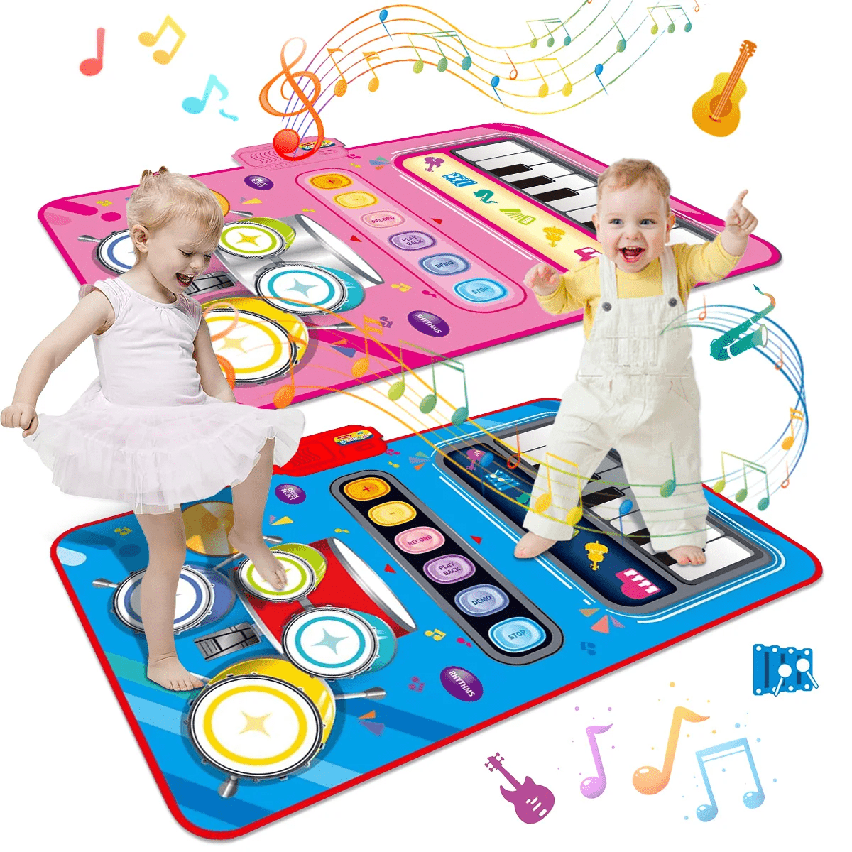 Interactive Music Mat for Kids with 5 Instruments (Drums, Piano, Violin)