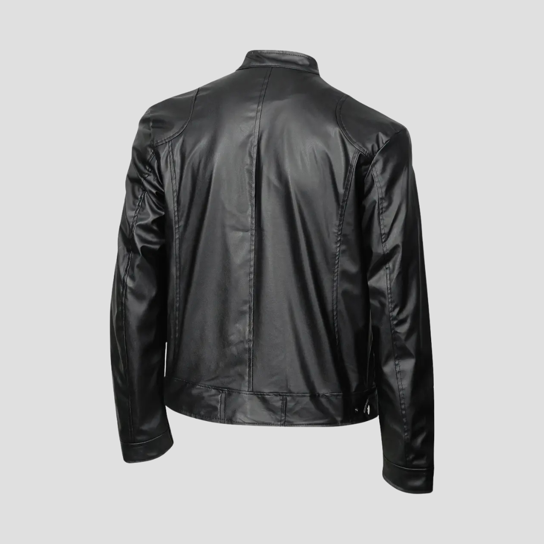 Men's Biker Leather Jacket | Zip