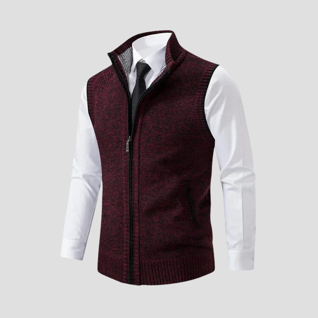 Men's Zip Gilet | Knitted