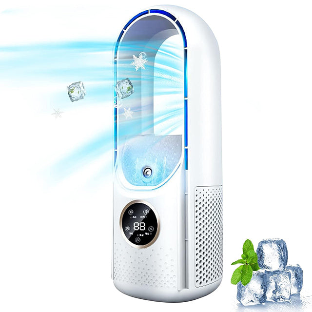 Silent Bladeless Portable Air Conditioner: Ergonomic Design for Home and Office Use