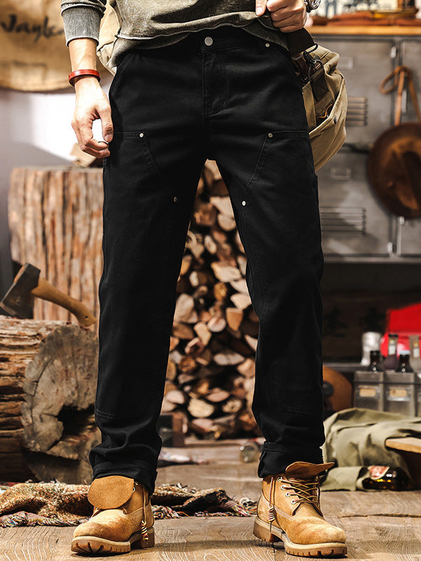 Men's Straight Cargo Trousers | Retro