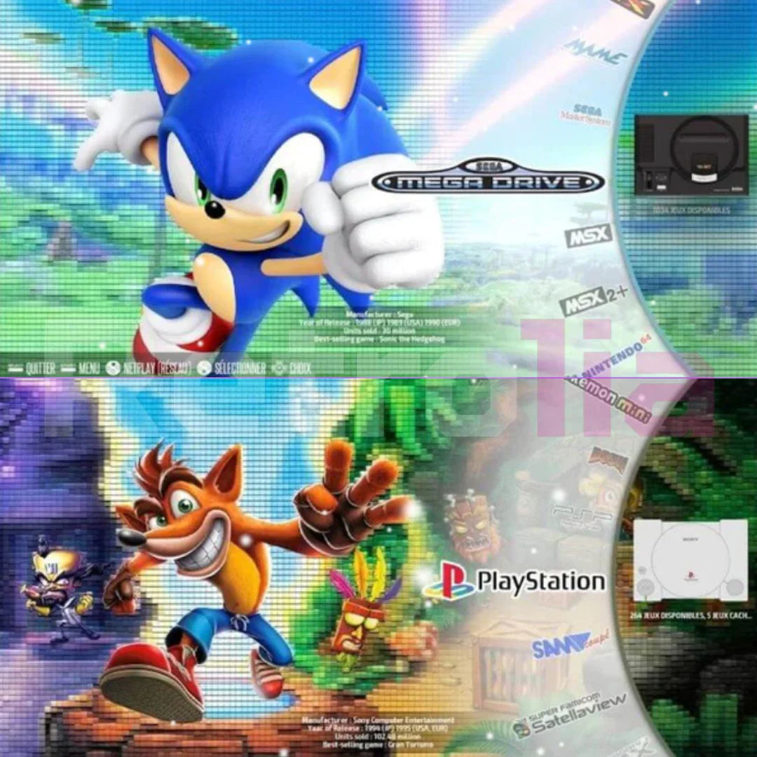Retro Gaming Console 64GB with 2 Controllers - Over 20,000 Games