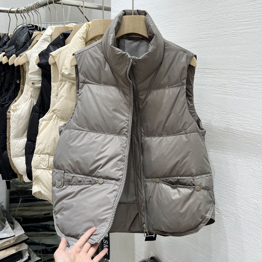 Sleeveless Puffer Vest Jacket for Women - Soraya