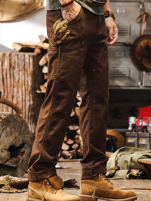 Men's Straight Cargo Trousers | Retro