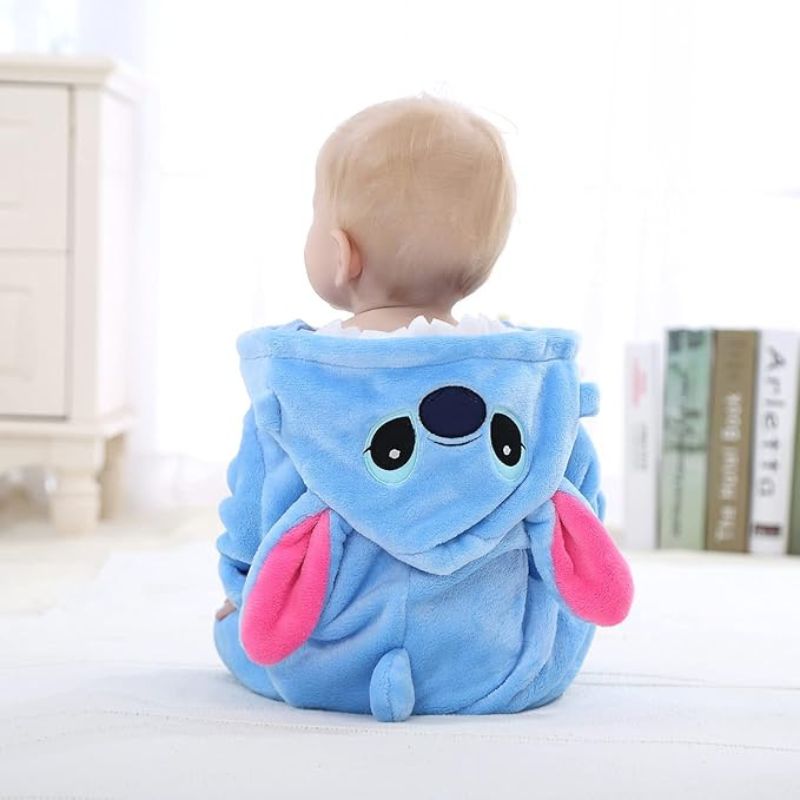 Animal Baby Overall – Fluffy Comfort with Zipper Access