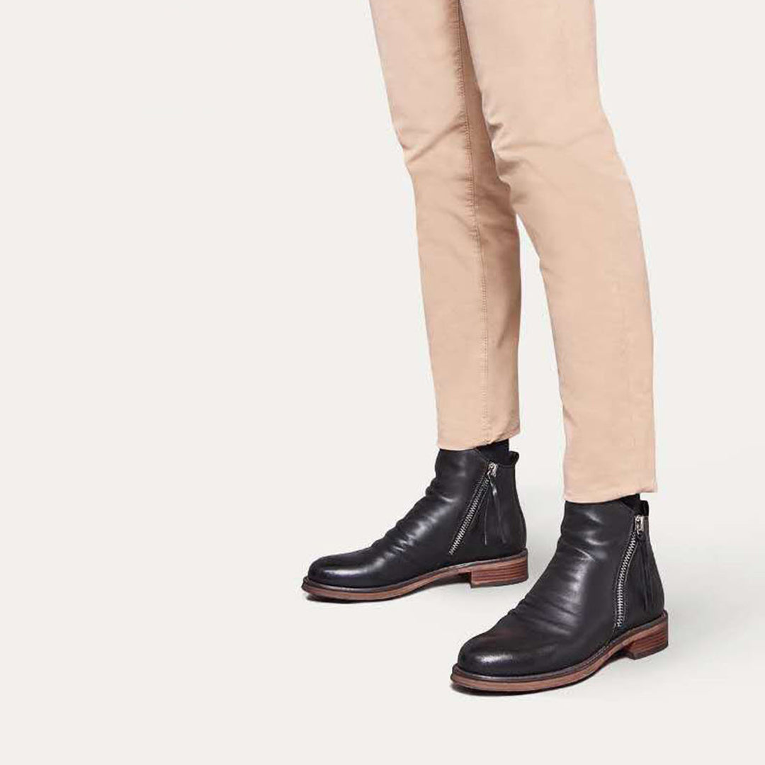 Men's Side Zip Boots | Low Heel