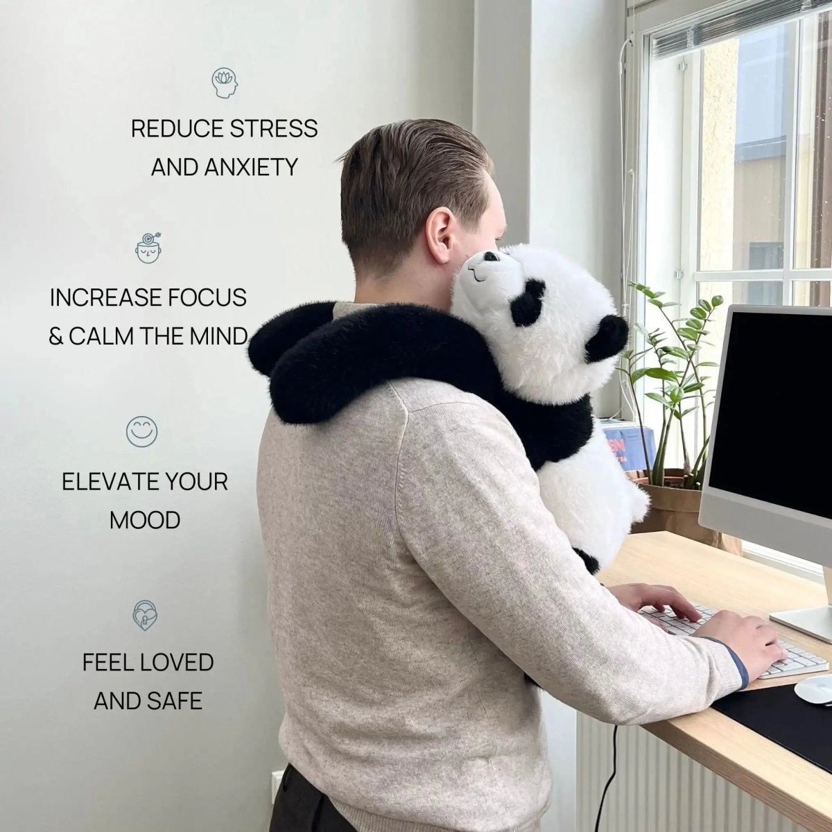 Ultra-Soft Faux Fur Stress-Relieving Cuddle Companion
