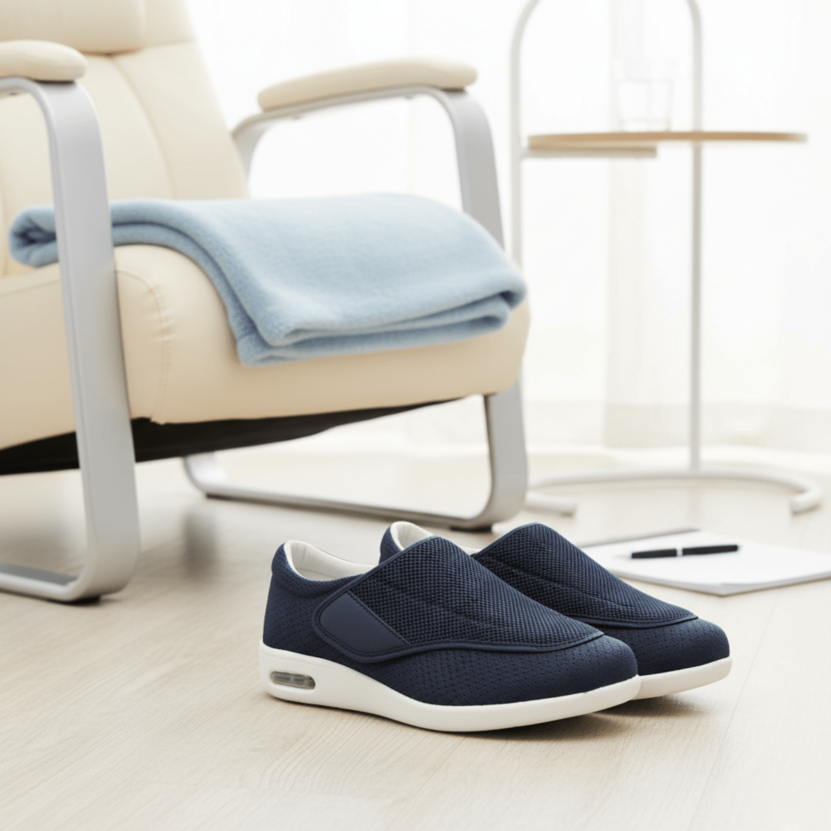 Diabetic Shoes with Memory Foam and Zero-Drop Design