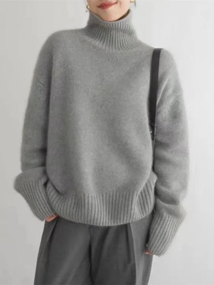 Women's High-Neck Sweater | Cashmere