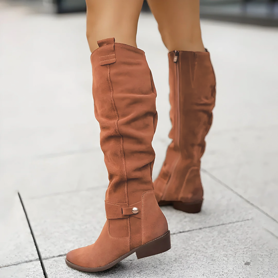 Women's Suede Knee High Boots | Pointed