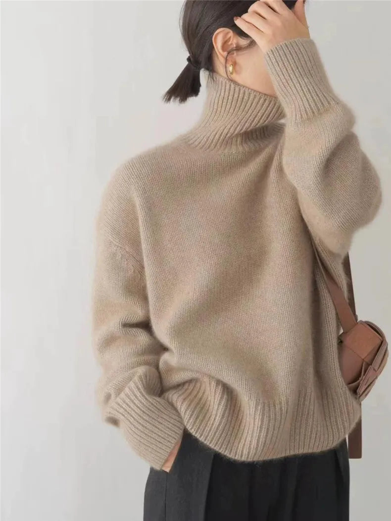 Women's High-Neck Sweater | Cashmere