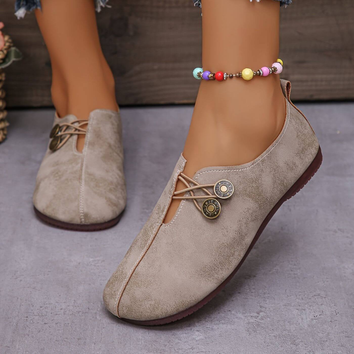 Women's Slip On Shoes | Button
