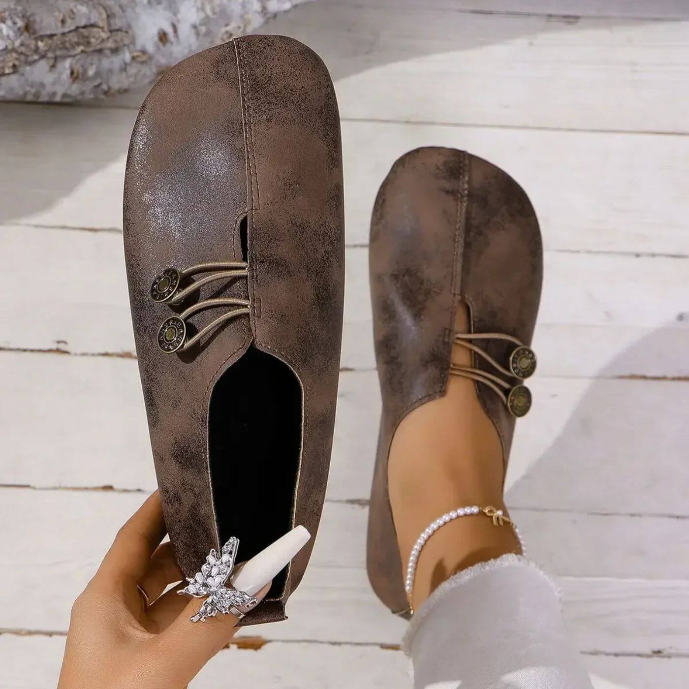 Women's Slip On Shoes | Button