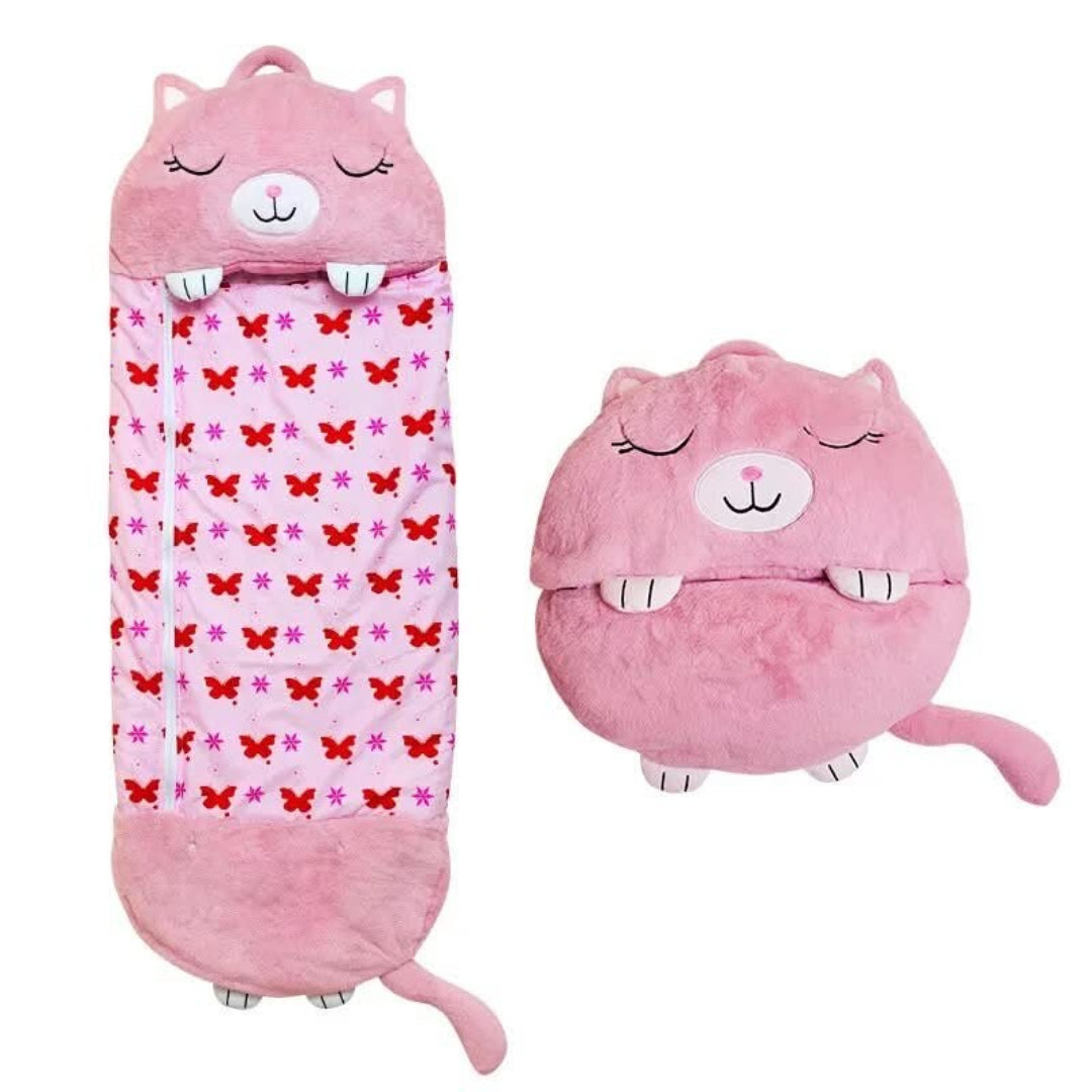 2-in-1 Plush Sleeping Bag with Cuddle Toy – Kids' Sleeping Bag