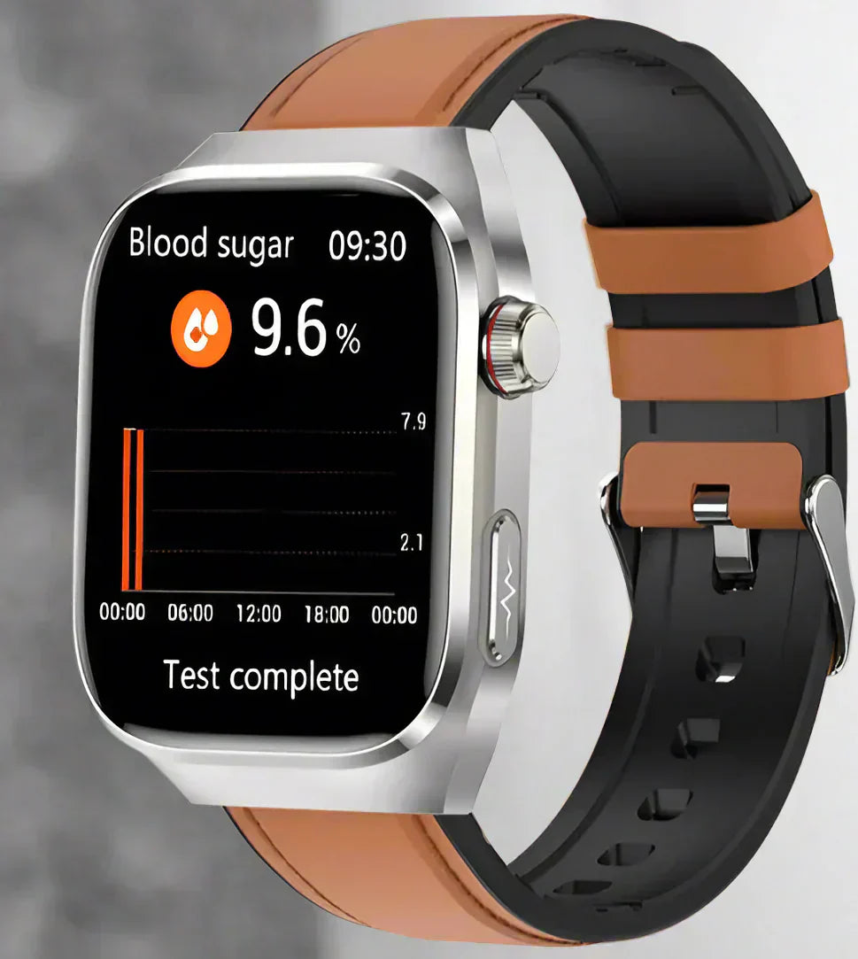 Smartwatch for Blood Sugar Monitoring, ECG, Uric Acid Measurement, Bluetooth Connectivity