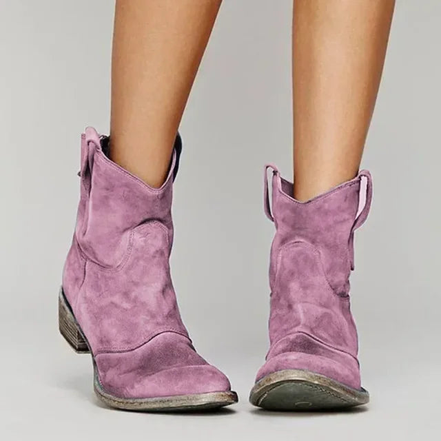 Women's Western Ankle Boots | Suede