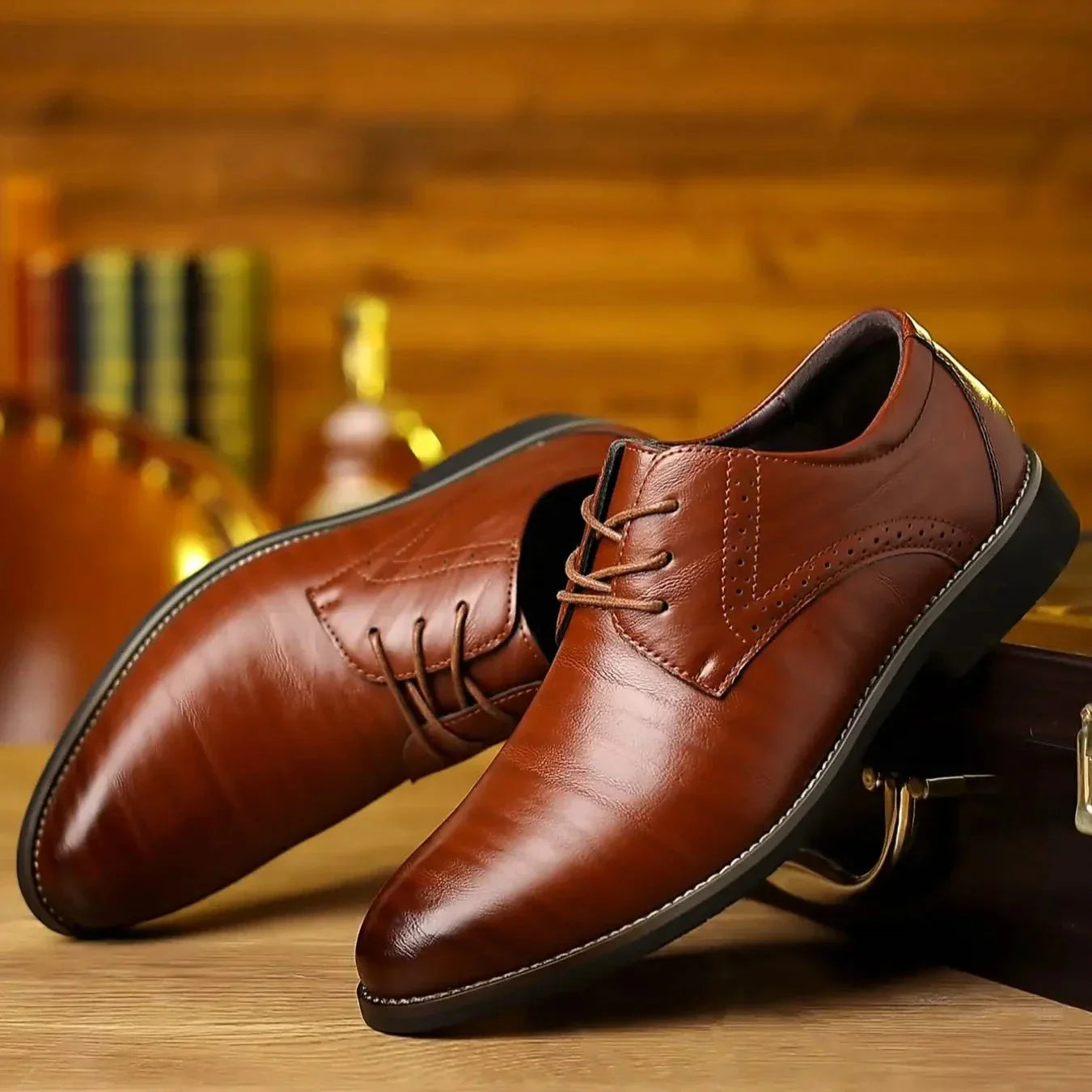 Men's Leather Oxford Shoes | Classic Lace-Up