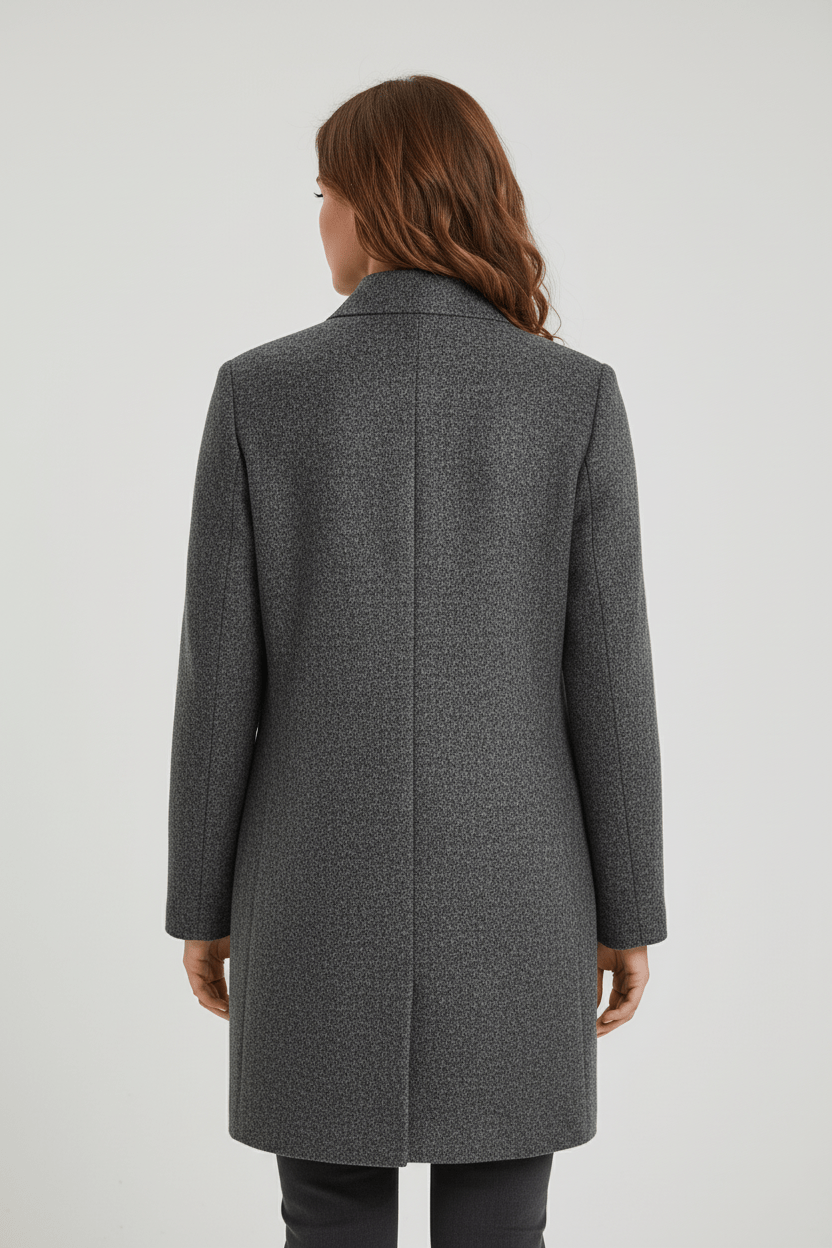 Women's Wool Blend Coat | Stand Collar