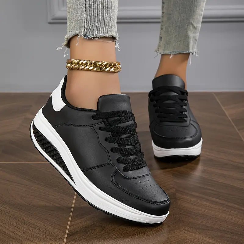 Women's Leather Trainers | Thick Sole