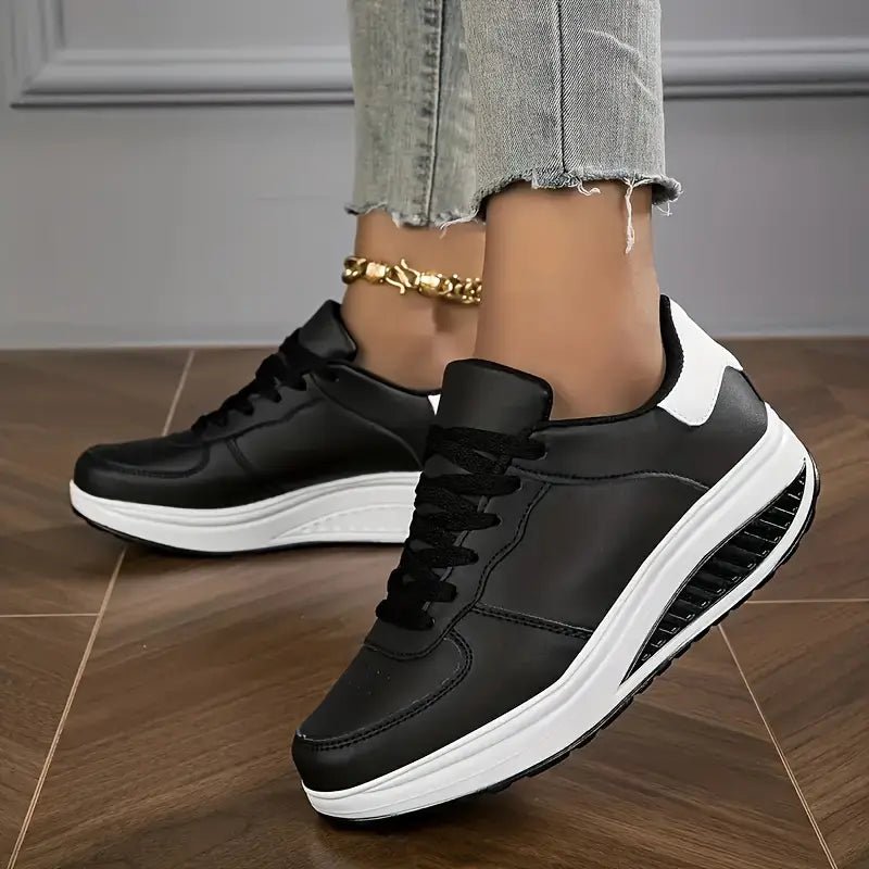 Women's Leather Trainers | Thick Sole
