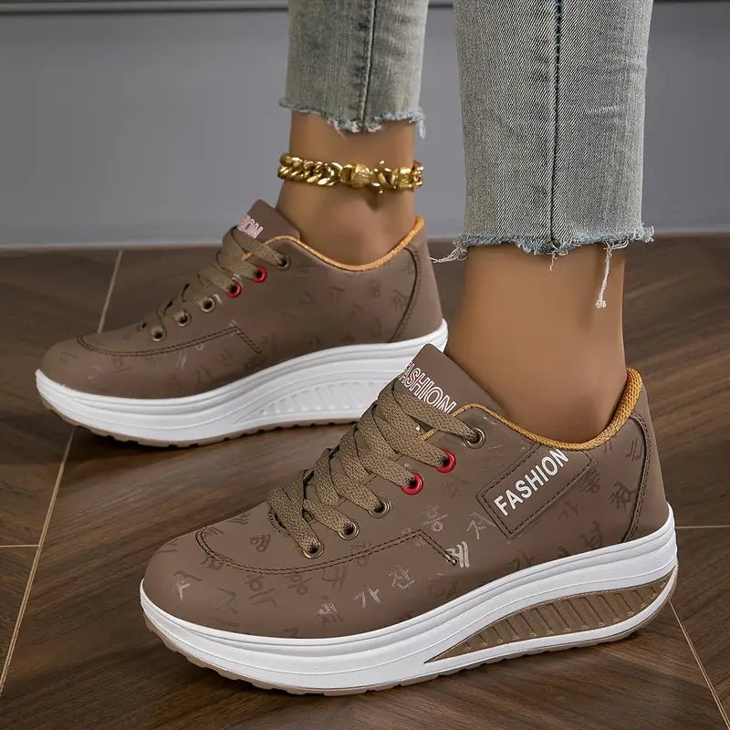 Women's Leather Trainers | Thick Sole