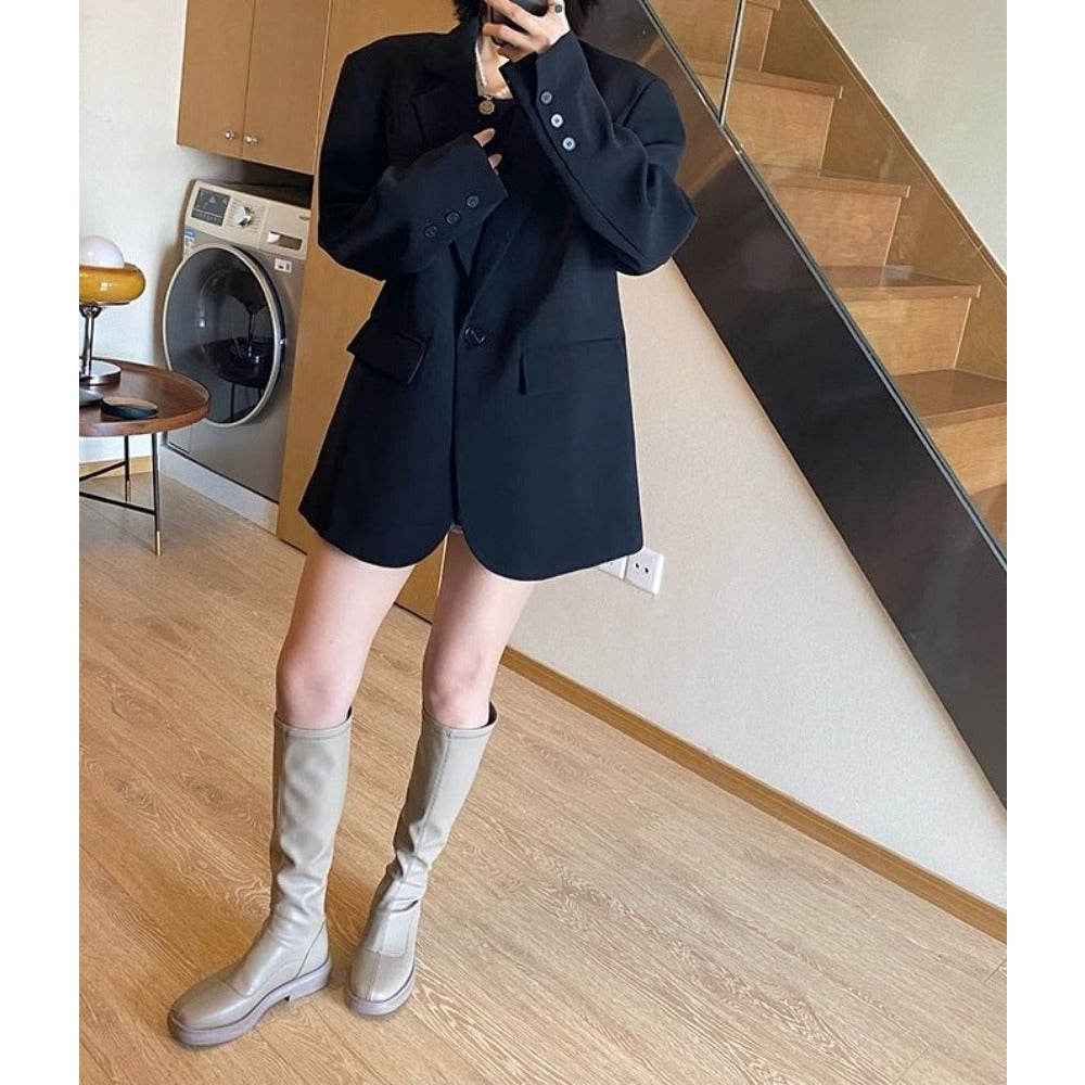 Single Breasted Oversized Blazer Jacket for Women - Ornella