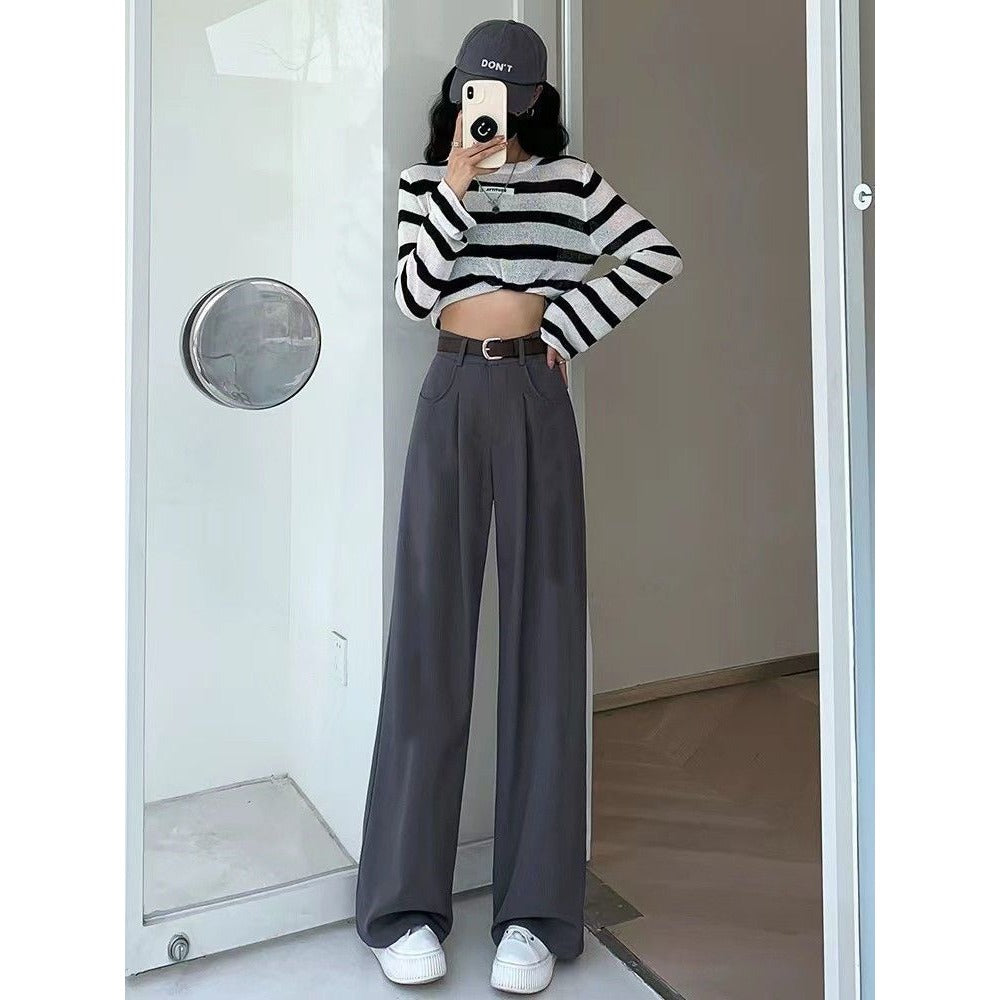 High Waisted Pleated Trousers for Women - Rossana