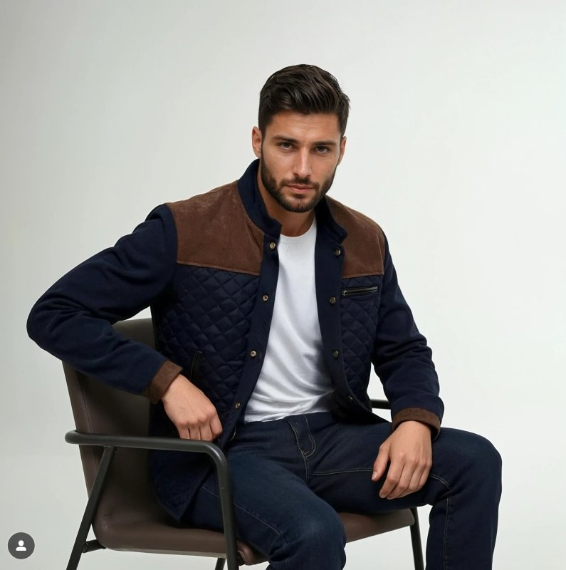 Men's Plaid Thick Jacket | Zip